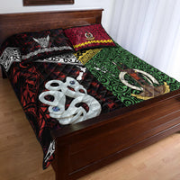 New Zealand and Vanuatu Quilt Bed Set Together Red LT8 - Wonder Print Shop