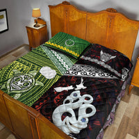 New Zealand and Cook Islands Quilt Bed Set Together Red LT8 - Wonder Print Shop