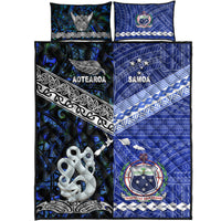 New Zealand and Samoa Quilt Bed Set Together Blue LT8 - Wonder Print Shop