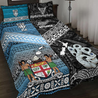 New Zealand and Fiji Quilt Bed Set Together Black LT8 - Wonder Print Shop