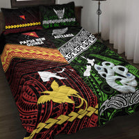 New Zealand and Papua New Guinea Quilt Bed Set Together Green LT8 - Wonder Print Shop