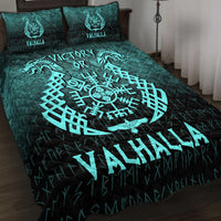 Wonder Print Shop Quilt Bed Set - Victory or Valhalla - Cyan Version Quilt Bed Set RLT12 - Wonder Print Shop