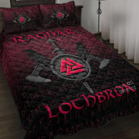 Viking Quilt Bed Set - Ragnar Lothbrok - Ragnar Lodbrok - Viking Warrior - Red Version Quilt Bed Set RLT12 - Wonder Print Shop
