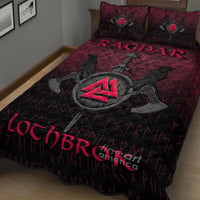 Viking Quilt Bed Set - Ragnar Lothbrok - Ragnar Lodbrok - Viking Warrior - Red Version Quilt Bed Set RLT12 - Wonder Print Shop
