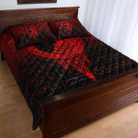 Viking Quilt Bed Set - Viking Norse Wolf - Red Version Quilt Bed Set RLT12 - Wonder Print Shop