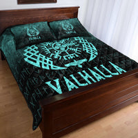 Wonder Print Shop Quilt Bed Set - Victory or Valhalla - Cyan Version Quilt Bed Set RLT12 - Wonder Print Shop