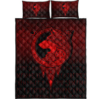 Viking Quilt Bed Set - Viking Norse Wolf - Red Version Quilt Bed Set RLT12 - Wonder Print Shop