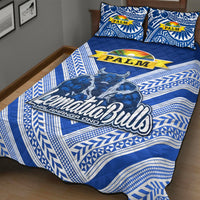 Mate Ma'a Tonga Quilt Bed Set Leimatu'a Bulls Creative Style Blue LT8 - Wonder Print Shop