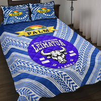 Mate Ma'a Tonga Quilt Bed Set Leimatu'a Bulls Creative Style Blue NO.1 LT8 - Wonder Print Shop
