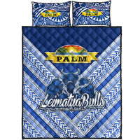 Mate Ma'a Tonga Quilt Bed Set Leimatu'a Bulls Creative Style Blue LT8 - Wonder Print Shop