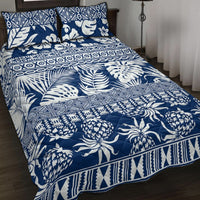 Polynesian Quilt Bed Set - Hibiscus Tropical Leaves Pattern - Wonder Print Shop