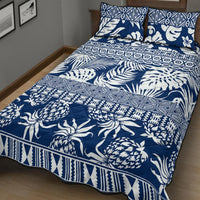Polynesian Quilt Bed Set - Hibiscus Tropical Leaves Pattern - Wonder Print Shop