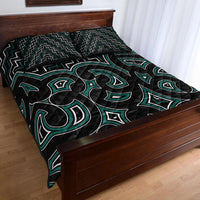 New Zealand Quilt Bed Set Maori Graphic Tee Patterns Green Lt6 - Wonder Print Shop