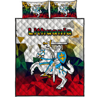 Lithuania Quilt Bed Set Polygonal Template Style LT6 - Wonder Print Shop