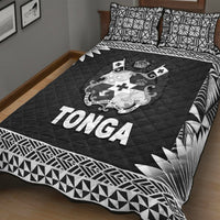 Tonga Coat Of Arms Quilt Bed Set Simplified Version Black LT8 - Wonder Print Shop