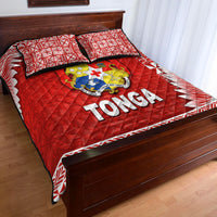 Tonga Coat Of Arms Quilt Bed Set Simplified Version Red LT8 - Wonder Print Shop
