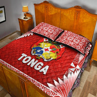Tonga Coat Of Arms Quilt Bed Set Simplified Version Red LT8 - Wonder Print Shop