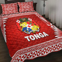 Tonga Coat Of Arms Quilt Bed Set Simplified Version Red LT8 - Wonder Print Shop