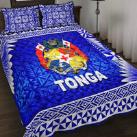 Tonga Coat Of Arms Quilt Bed Set Simplified Version Blue LT8 - Wonder Print Shop