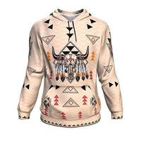 Native American Pride Bison Printed 3D Pullover Hoodie LT10 - Wonder Print Shop