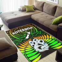 Aotearoa Fern Area Rug New Zealand Hei Tiki Special Style LT13 - Wonder Print Shop