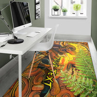 Custom Personalised Hei Tiki Maori Area Rug Fern Aotearoa Ta Moko Sun LT13 - Wonder Print Shop