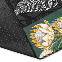 Custom Personalised South Africa Protea and New Zealand Fern Area Rug Rugby Go Springboks vs All Black LT13 - Wonder Print Shop