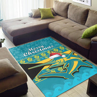 Bahamas Area Rug Bahamian Blue Marlin Merry Christmas - Wonder Print Shop