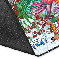 Custom Personalised Fiji Area Rug Proud Fijian Tapa mix Tagimoucia Flowers LT13 - Wonder Print Shop