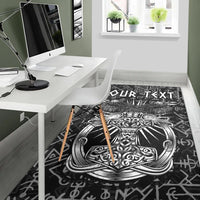 (Custom Personalised) Viking Area Rug Style Runes and Mjolnir LT13 - Wonder Print Shop