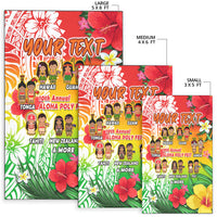 Custom Personalised Aloha Poly Fest Area Rug Polynesian Pattern With Tropical Flowers - Wonder Print Shop