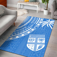 Fiji Rugby Sevens Area Rug Fijian 7s Tapa Polynesian Blue Ver.01 LT13 - Wonder Print Shop