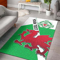 (Custom Personalised) Wales Football Area Rug Come On Welsh Dragons With Celtic Knot Pattern - Wonder Print Shop