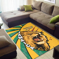 Jamaica Athletics Area Rug Jamaican Flag Mix Lion Sporty Style - Wonder Print Shop