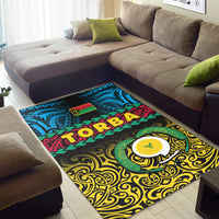 Torba Province Area Rug Vanuatu Pig Tusk Polynesian Flag Style - Wonder Print Shop