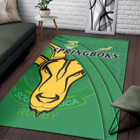 South Africa Rugby Area Rug Bokke Springbok With African Pattern Stronger Together - Wonder Print Shop