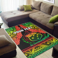 Custom Personalised Samoa Rugby Area Rug Teuila Torch Ginger Gradient Style - Wonder Print Shop