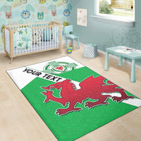 (Custom Personalised) Wales Football Area Rug Come On Welsh Dragons With Celtic Knot Pattern - Wonder Print Shop