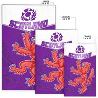 Scottish Rugby Area Rug Map Of Scotland Thistle Purple Version - Wonder Print Shop