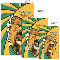 Jamaica Athletics Area Rug Jamaican Flag Mix Lion Sporty Style - Wonder Print Shop