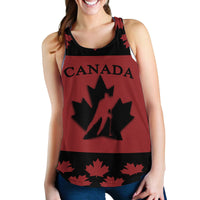 Canada Hockey Women Racerback Tank - Maple Leaf No.2 - Wonder Print Shop