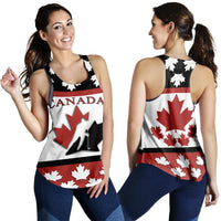Canada Hockey Women Racerback Tank - Maple Leaf No.1 - Wonder Print Shop
