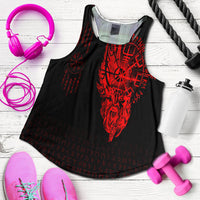 Viking Clothing Viking Compass Vegvisir Tattoo Red Version Women's Racerback Tank RLT12 - Wonder Print Shop