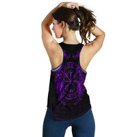 Viking Clothing Viking Compass Vegvisir Tattoo Purple Version Women's Racerback Tank RLT12 - Wonder Print Shop