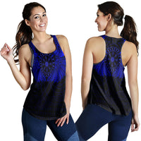 Viking Clothing Viking Odin's Celtic Two Ravens Blue Version Women's Racerback Tank RLT12 - Wonder Print Shop