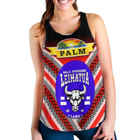 Mate Ma'a Tonga Women Racerback Tank Leimatu'a Bulls Creative Style Red NO.1 LT8 - Wonder Print Shop