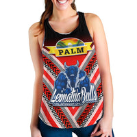Mate Ma'a Tonga Women Racerback Tank Leimatu'a Bulls Creative Style Red LT8 - Wonder Print Shop