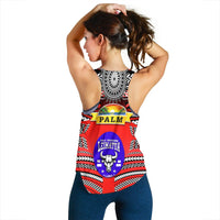 Mate Ma'a Tonga Women Racerback Tank Leimatu'a Bulls Creative Style Red NO.1 LT8 - Wonder Print Shop