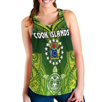 Cook Islands Women Racerback Tank Happy Independence Anniversary LT8 - Wonder Print Shop
