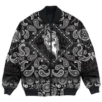 Viking Bomber Jacket Raven Art Inspired Moves Drawn As A with Bandana Paisley Style RLT12 - Wonder Print Shop